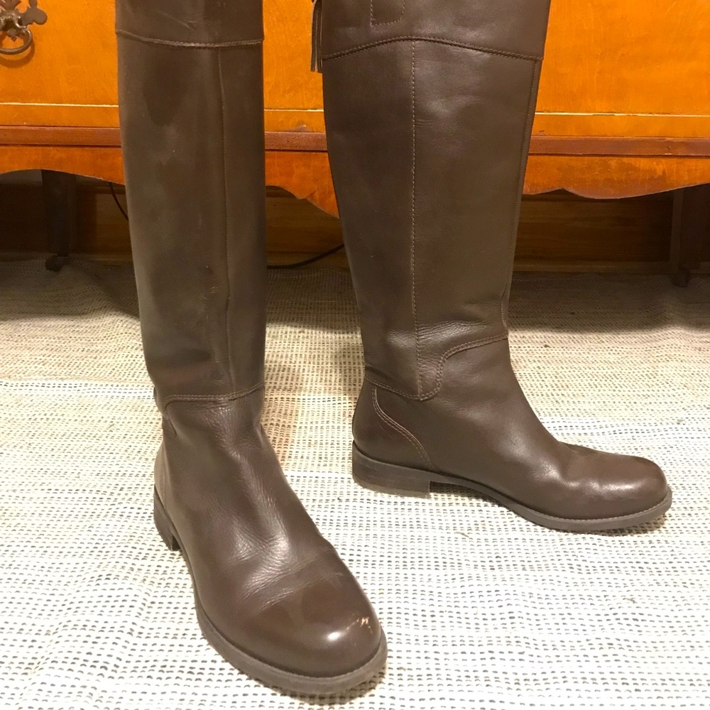 Nine West Leather Riding Boots